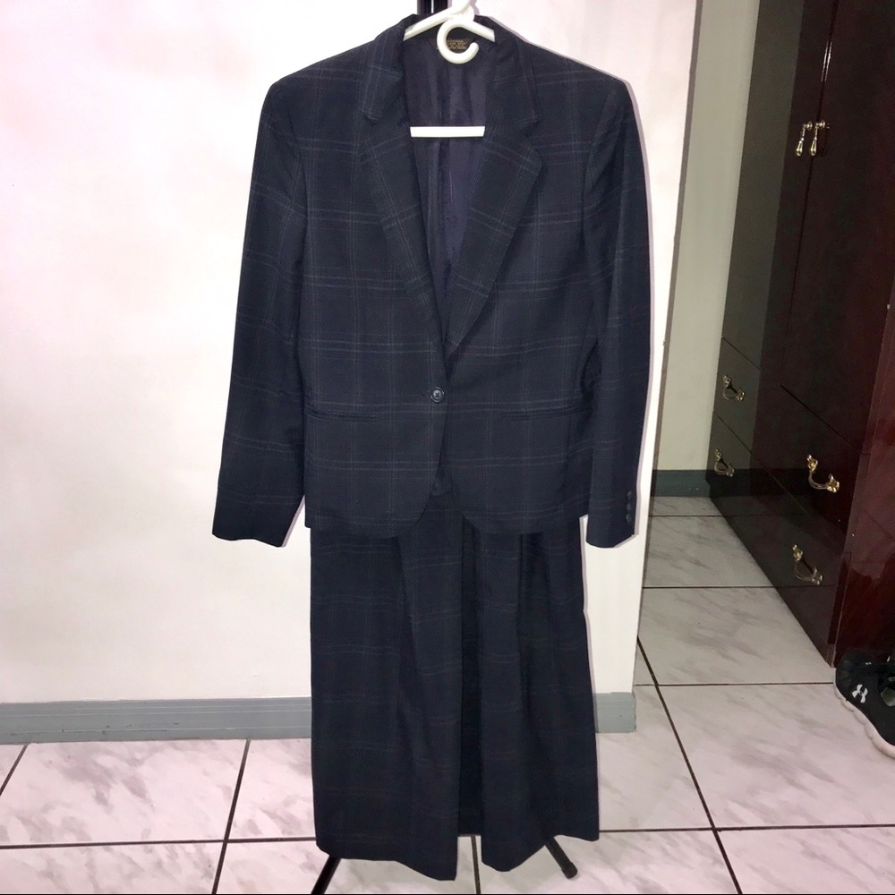 Norton Ditto Skirt Suit Waist 26” dark blue office career suit